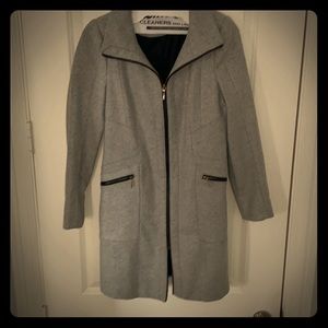 Gray Zara trench coat